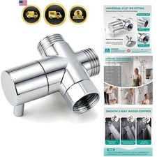 3 Way G1/2 Shower Diverter Valve, Solid Metal Shower Head Splitter  Shower ...