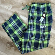 NFL Team Apparel Seattle Seahawks Plaid Men’s Sleep Pants Size XL