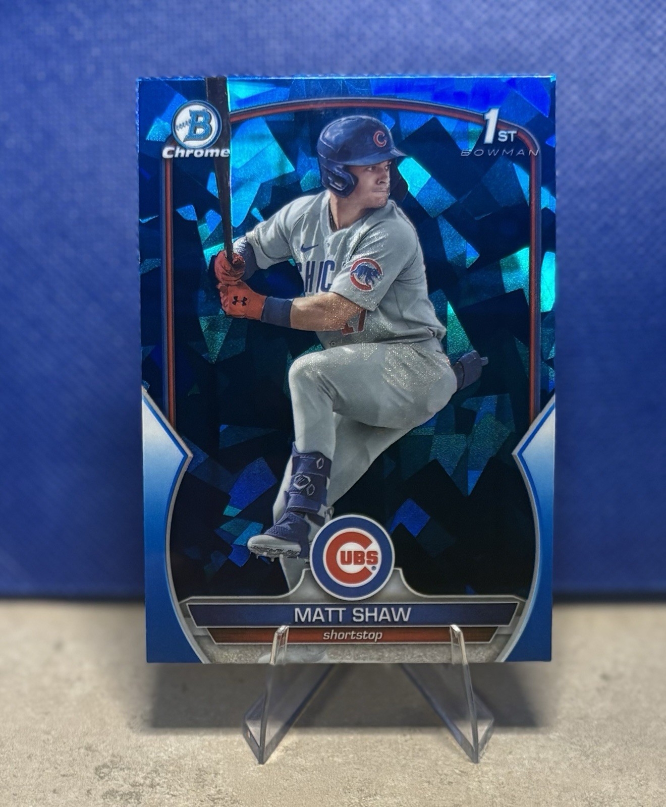 2023 Bowman Chrome Draft Sapphire Matt Shaw Chicago Cubs 1st Bowman #BDC-33