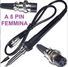 😍 Stilo a 5 pin femmina punta di ricambio stazione saldante stagno saldatore