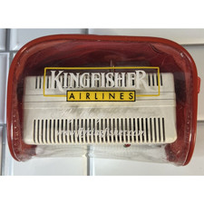Kingfisher Airlines Clear Travel Pouch Bag W/ Travel Smart Auto Adjust Converter