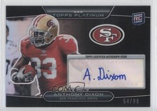 2010 Topps Platinum Black Refractor Rookie 54/99 Anthony Dixon #29 Auto 0a7