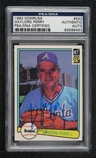 PSA/DNA 1982 Donruss Gaylord Perry #543 Certified Authentic Auto HOF 03hd