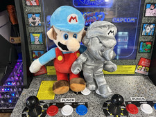 Plush Lot of 2: Nintendo Super Mario Metal Mario 10"  Off Color Mario Plushes