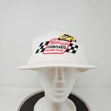 Vintage Kellogg's Racing Team Snapback Hat 90s NASCAR Logo White Trucker