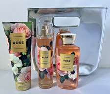 Bath Body Works ROSE GIFT SET Mist Body Cream Shower Gel Bag NWT