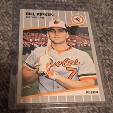 BILL RIPKEN BLACK BOX FLEER 1989 BASE SET #616 BALTIMORE ORIOLES MLB BASEBALL