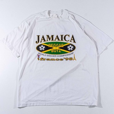Vintage 1998 World Cup Jamaica Reggae Boyz T-Shirt Large 90s Soccer Graphic VTG