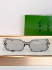 Bottega Veneta BV1439S Sunglasses   Transparent Grey Frame   Luxury Designer Eye