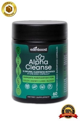 EdenBoost Alpha Cleanse Detox Support   Colon, Liver, Kidney & Blood - 60 CAPS