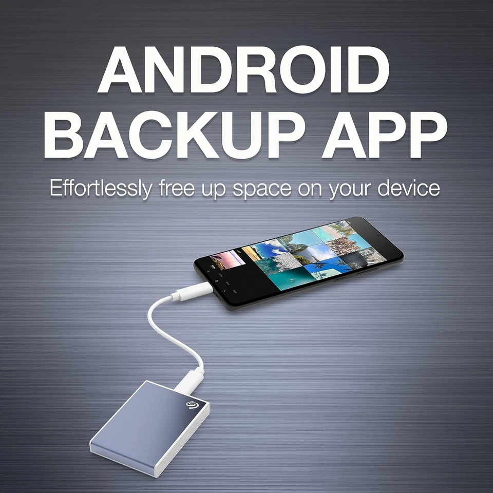 Seagate One Touch SSD, 2TB, External SSD, USB 3.0, Blue, 1 year MylioCreate, 4 m - Bild 2 von 4