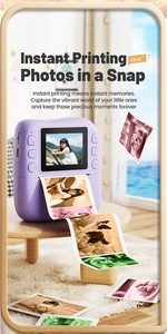 Kids Camera 9IMOD Instant Print Camera 2.0in 10X Zoom Video Time Lapse 2S/5S/10S