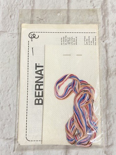 Kit de punto de cruz contado" muñeca troll de colección 1992 Bernat ""Practice Makes Perfect - Imagen 2 de 2