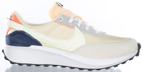 Nike Mens Beige Waffle Debut DH9522-102 Leather Lace Up Sneaker