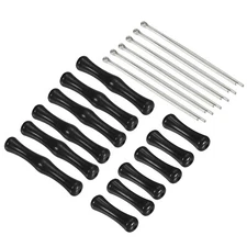 Archery Bowstring Finger Saver 2/1.2 Inch, 6 Pack Silicone Finger Guard, Black