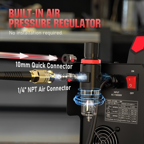65Amp Non HF Plasma Cutter,110/220V Non-Touch Pilot ARC Blowback Cutting Machine - Picture 4 of 8