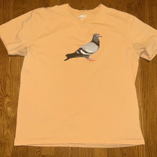 MEN'S STAPLE PIGEON LOGO STONE Peach Orange TEE SHIRT SIZE XL