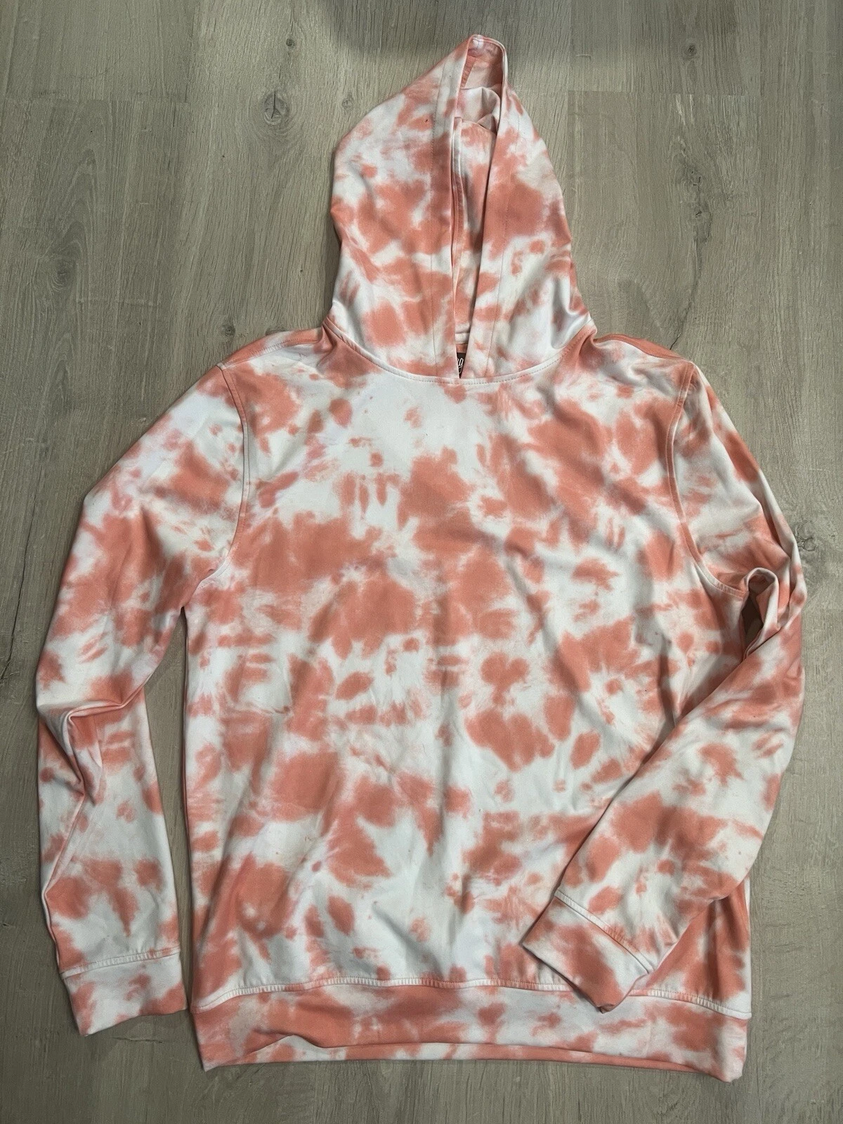Waggle Performance Hoodie Mens Medium White pink Tie Dye Print Golf Athleisure
