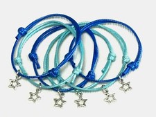 6 STAR FRIENDSHIP BRACELETS GALAXY SPACE PARTY BAG FILLERS FAVORS GIFTS BOYS    