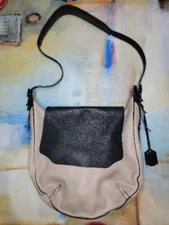 Rag & Bone Womens Bradbury Flap Hobo Bag Large Natural/Black $899 SHIPSFAST