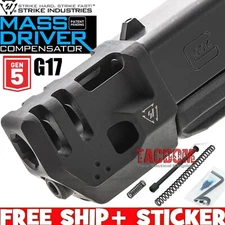 Strike Industrie Mass Driver Compensator for Glock Gen 5 Model 17 G17 Comp Black