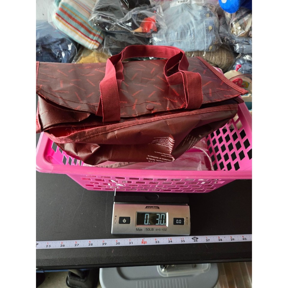 Lululemon Reusable Red Ombre Tote Bag EcoFriendly Shopping Bag 16" eBay