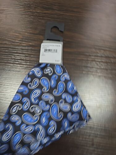 Mens Pocket Square Black And Blue 13" - Picture 4 of 7