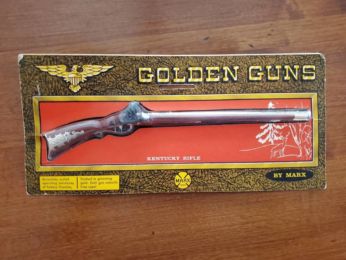 Vintage Marx Golden Guns Cap Kentucky Rifle MoC 1960s - Mini