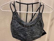 BRAND NEW Victoria's Secret VS Strappy Back Sport Bra Medium Marl Grey NWT