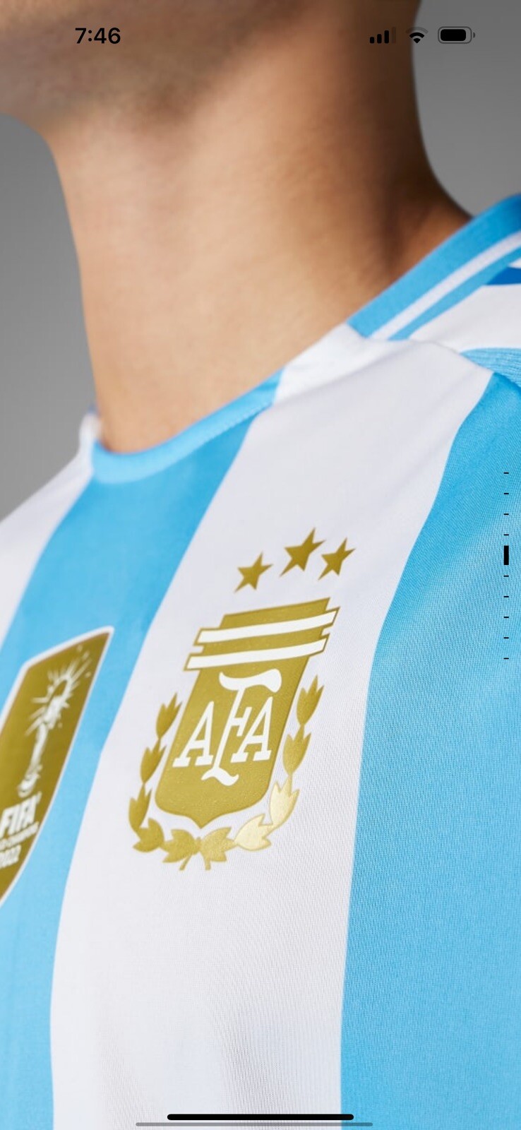 Adidas Argentina 2024 Long Sleeve Messi Home Authentic Jersey - XXL NWT Soccer
