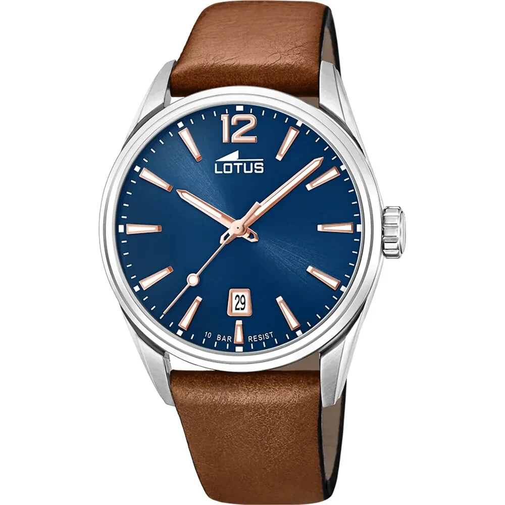 Lotus Orologio Cronografo Uomo 18851/4 – Cassa In Acciaio, Cinturino In Pelle, Vetro Minerale, 5 ATM