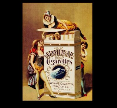 Sexy Girls Cigarettes Ad PHOTO Admiral Tobacco Pub Bar Sign Advertisement  Pic