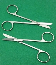 2 O.R SPENCER STITCH SUTURE SCISSORS 4.5" SURGICAL INSTRUMENT ( ROUND PATTERN )