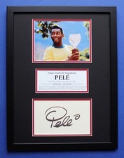 PELE AUTOGRAPH framed masterly display The Football No. 1