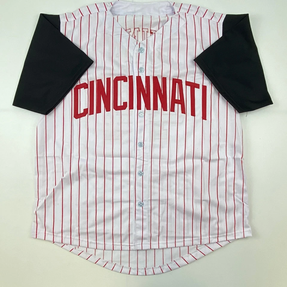 Autographed/Signed Adam Dunn Cincinnati Pinstripe Baseball Jersey JSA COA Auto - Image 4 of 4