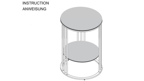 FATIVO Marble Side End Table Round Coffee Table Raised Black Legs Furniture Deco - Video 1 of 1