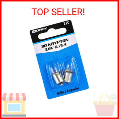 Flashlight Bulb   3D-3.6V Krypton Replacement (2 Pack)