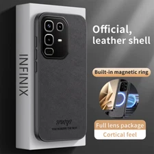 For Infinix Note 50s 5G, Business Retro Leather Soft Rubber Magnetic Case Cover