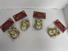 Vintage Merrimack Christmas Die Cut Ornaments 1984 Lot Of 4 New Packs