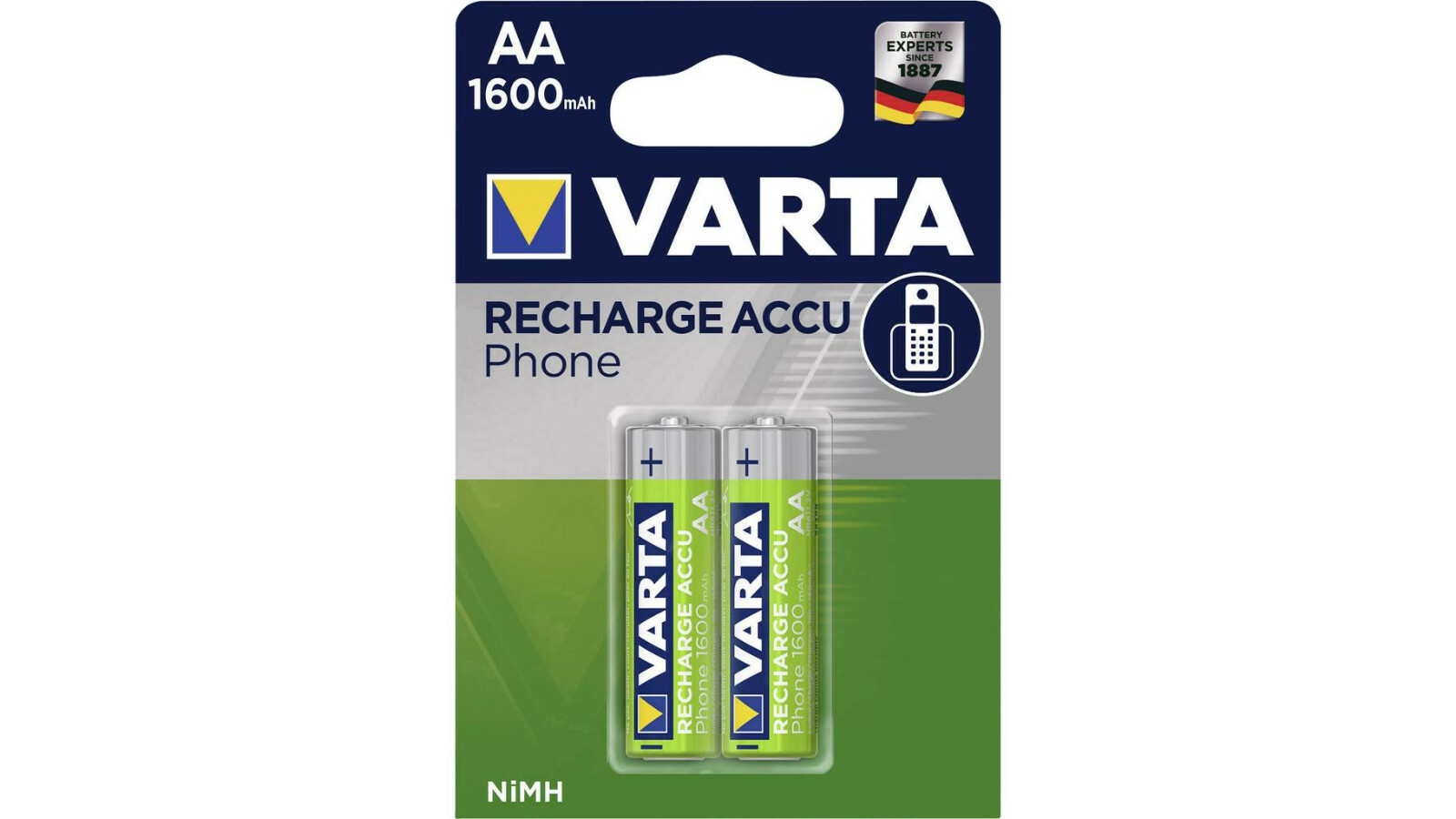 Thumbnail - 2 X Telefonbatterie Varta 58399 Phone Power Aa Akku 1600 Mah 1,2v Nimh
