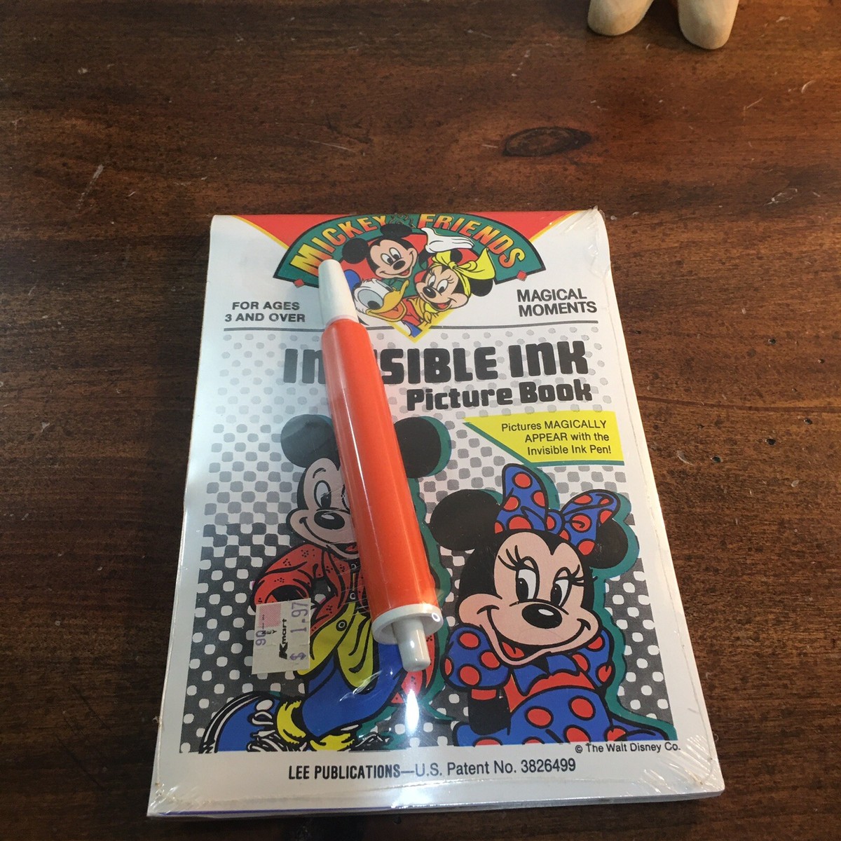 Vintage 80s Mickey's Stuff For Kids Invisible Ink Picture Book
