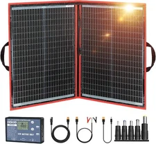 110w 18v Solar Panel Kit (21x28inch,5.9lb),Solar Controller 2 USB Output