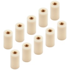 12mm/13mm Billiard Pool Cue Stick Screw-in Nylon Ferrules - White 10 Pack