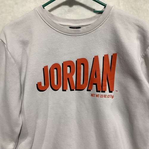 Nike Air Jordan Flight Wheaties Crewneck Sweatshirt Youth XL White Spellout - Picture 2 of 6