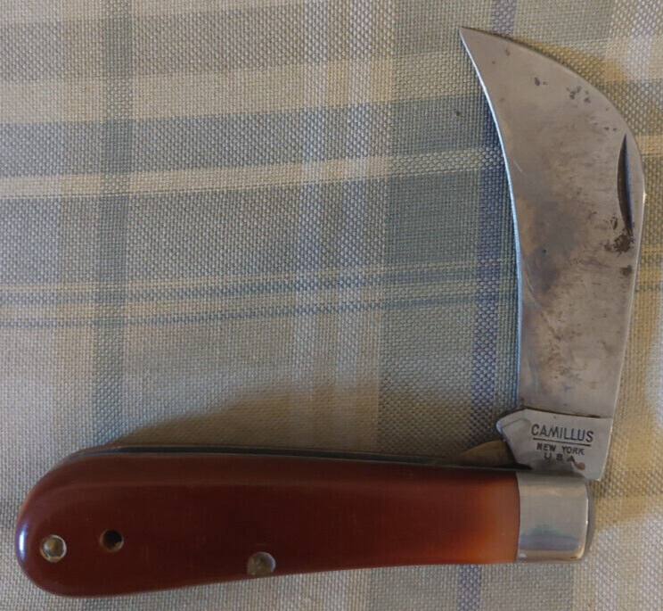 Vintage Camillus New York USA No. 1 Hawkbill Utility Knife 