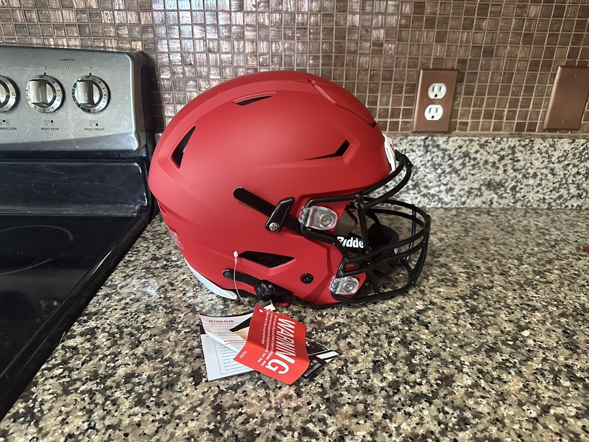 Riddell SpeedFlex Football Helmet Matte Red w/ Black