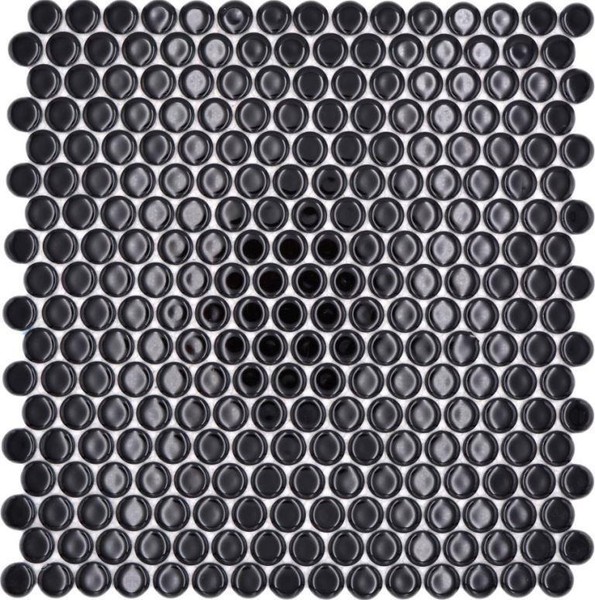 Keramikmosaik Schwarz Fliesenspiegel KüChe Dusche Bad 10-0300 | 10 Mosaikplatten-image