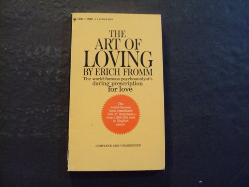 The Art Of Loving pb Erich Fromm 36th Print 8/72 Bantam Books ID:85186