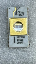 C2708 vintage ceramic white gold EPROM CPU ROM IC chip - early!