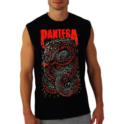 PANTERA S HEAVY METAL ROCK BAND BLACK MUSCLE SHIRT